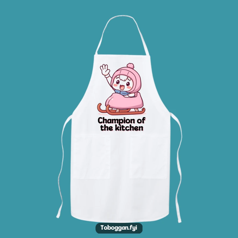 Funny Triumphant Sledder Apron: Cook with Joyful Victory