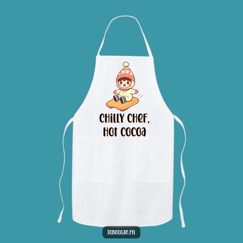 Funny Toboggan Character Apron With Silly Hat: Kitchen Fun Gift