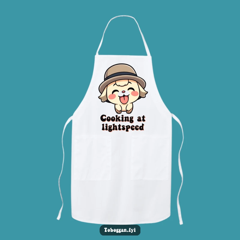 Funny Speeding Character Apron - Cook and Serve with Playful Energy