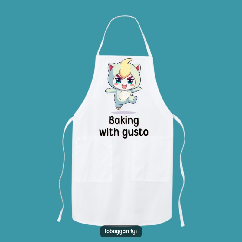 Funny Action Jumper Apron: Determined Chef Style, Hilarious Kitchen Gift!