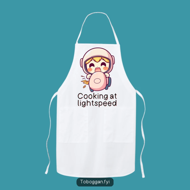 Funny Excited Speeding Apron - Chef's Adventure Wear Gift