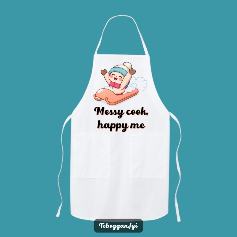 Funny Snow Fall Apron: Cook with Humorous Winter Flair