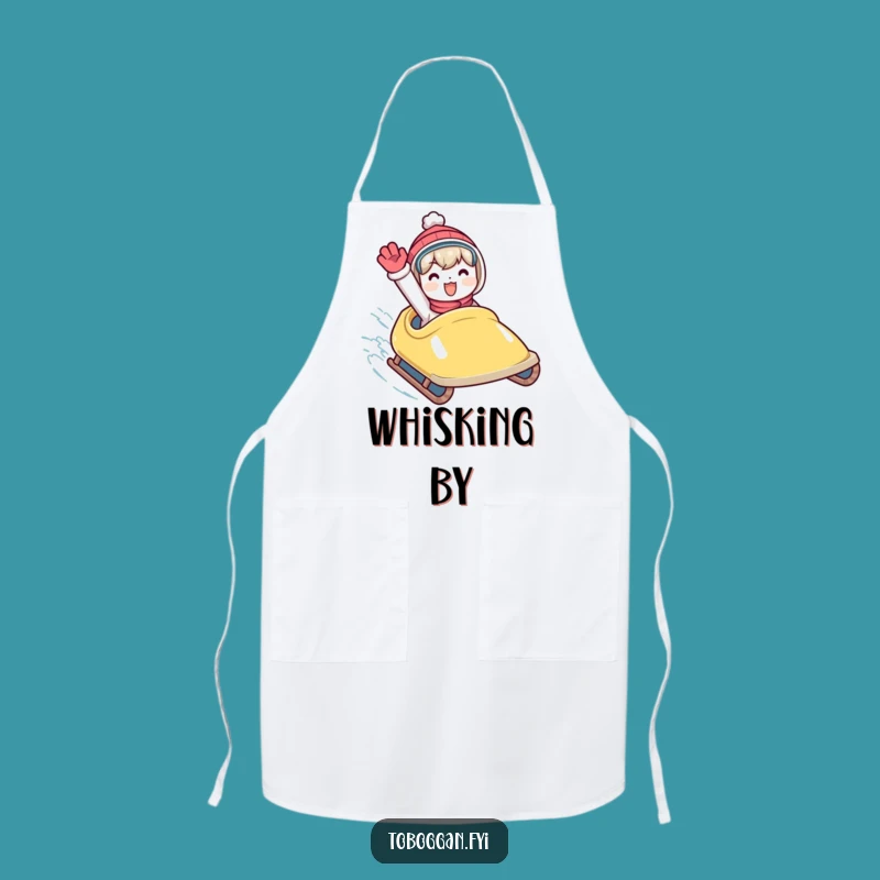 Funny Toboggan Wave Apron: Enthusiastic Design, Hilarious Kitchen Gift