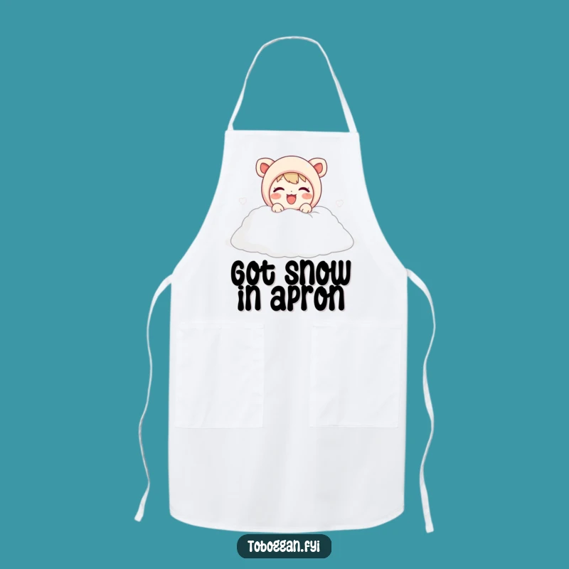 Funny Snow Joy Character Apron - Hilarious Kitchen Fun for Winter Cooks