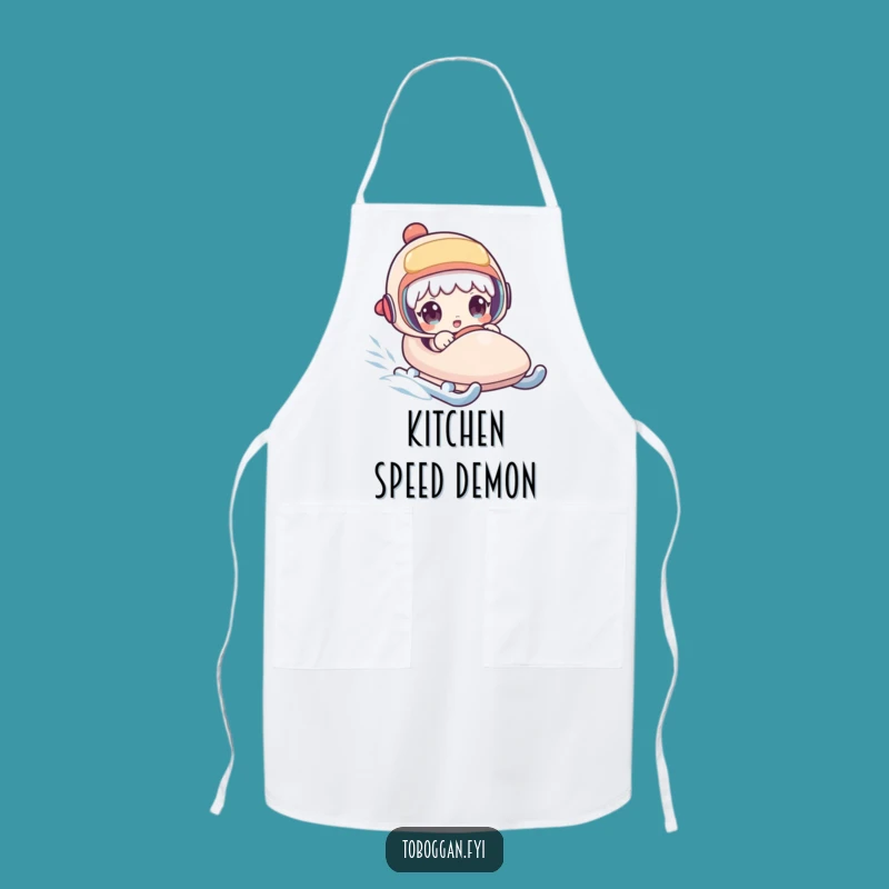 Funny Surprised Sledder Apron - Cook with a Dash of Surprise!