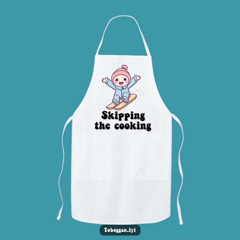 Funny Snowy Slope Surfer Apron: Cook with Winter Enthusiasm, Ideal Funny Gift