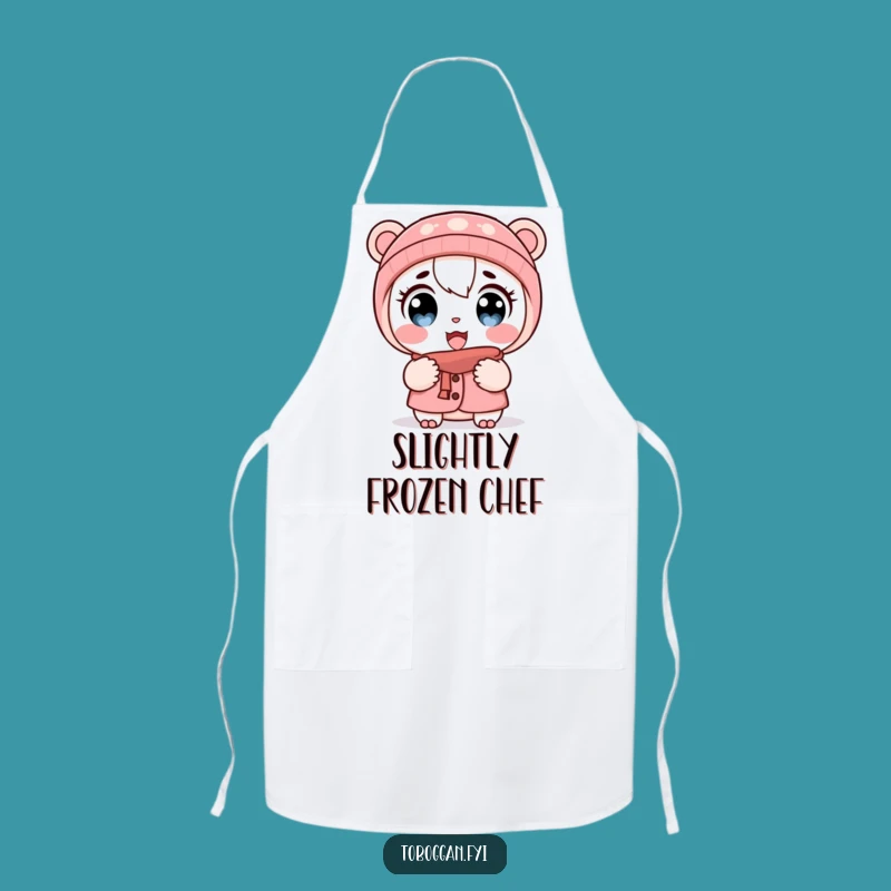 Funny Cold Shocked Character Apron: Cook with a Chilly Smile!