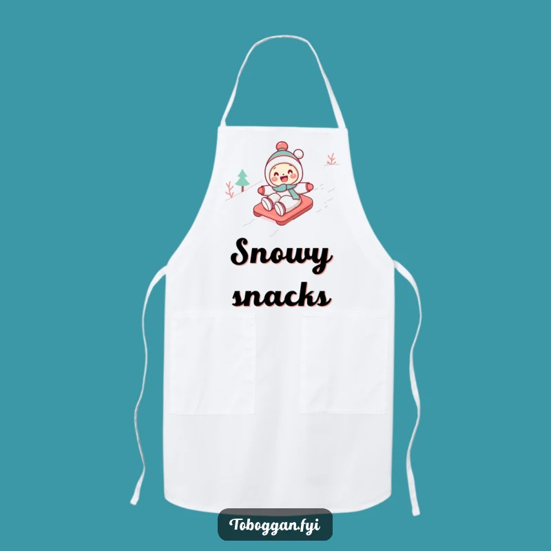 Funny Toboggan Apron: Cute Character Snow Chef, Ideal Humorous Kitchen Gift