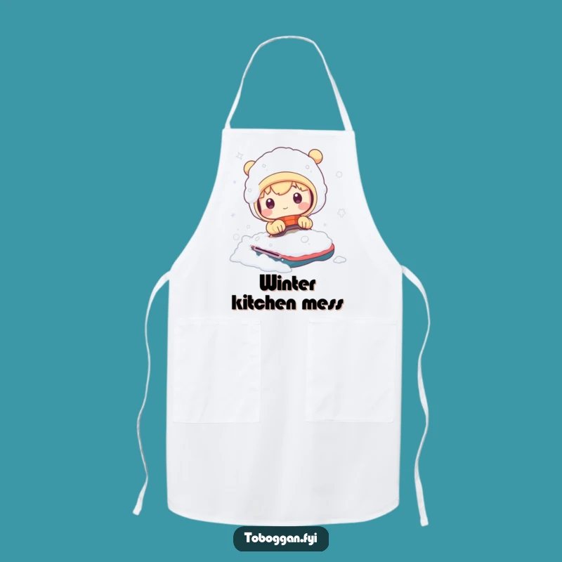 Funny Snowplunge Character Apron - Hilarious Kitchen Fun for Winter Cooks