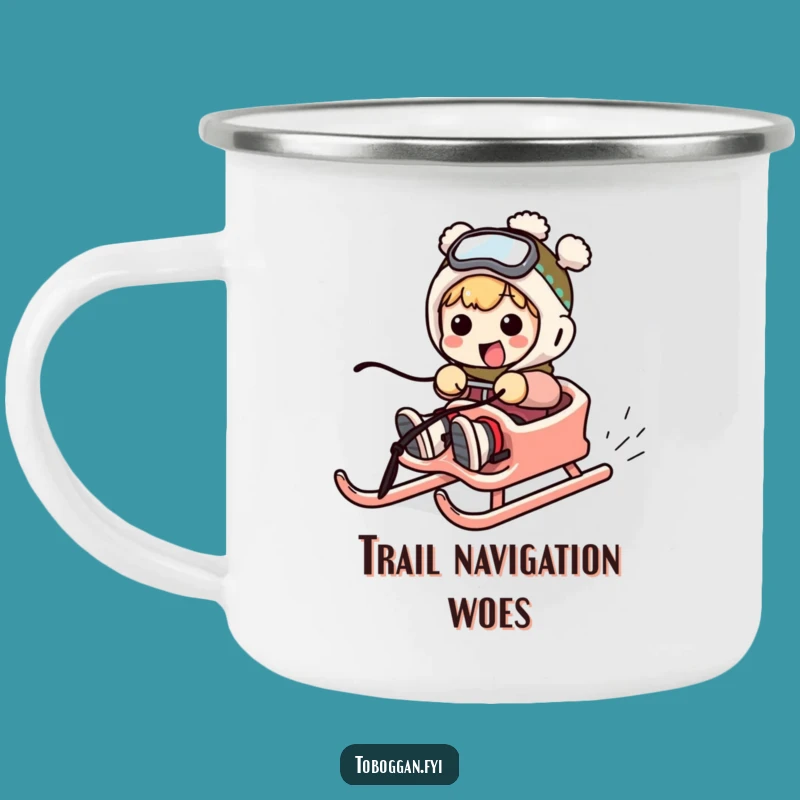 Adventure Funny Out-of-Control Sledder Camping Mug: Brews and Belly Laughs