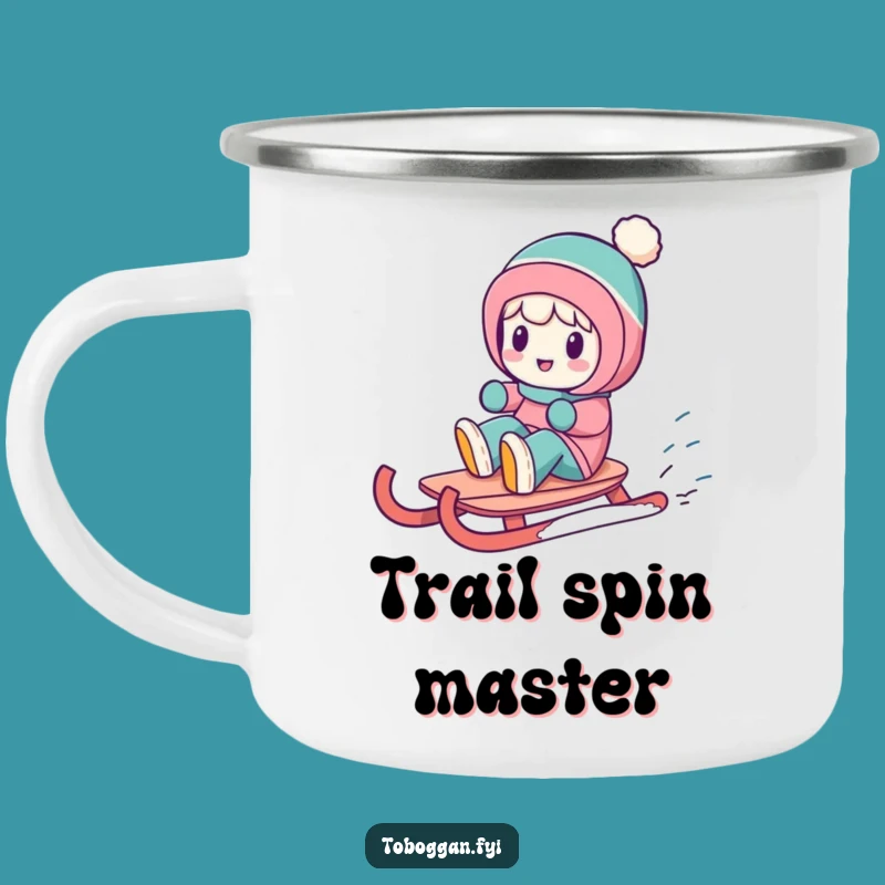 Adventure Funny Sledding Character Camping Mug: Brews and Belly Laughs Outdoors