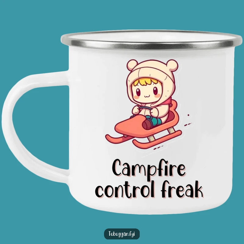 Funny Toboggan Navigator Camping Mug: Adventure Character's Cup