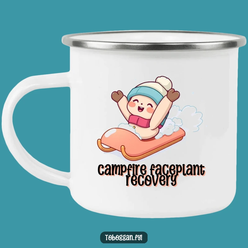 Funny Snow Fall Camping Mug: Cozy Campfire Laughs Guaranteed