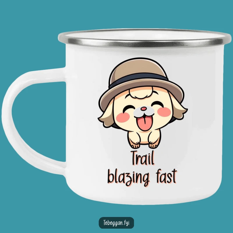 Durable Funny Speeding Character Camping Mug - Adventure at Full Speed