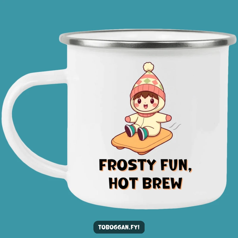 Funny Toboggan Character Camping Mug: Cozy Campfire Laughs Gift