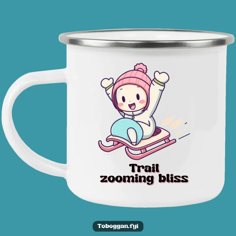 Funny Downhill Sledding Camping Mug: Adventure Fuel for Thrill-Seekers