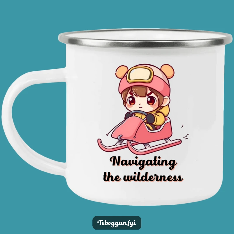 Funny Focused Sledder Camping Mug: Serious Fun for Camp!