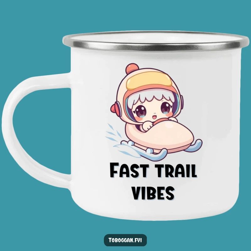 Funny Surprised Sledder Camping Mug - Adventure with a Shocking Twist!