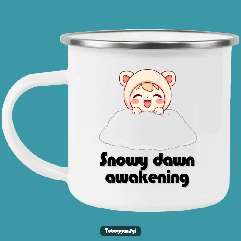 Funny Snow Joy Character Camp Mug - Hilarious Outdoor Winter Cheer
