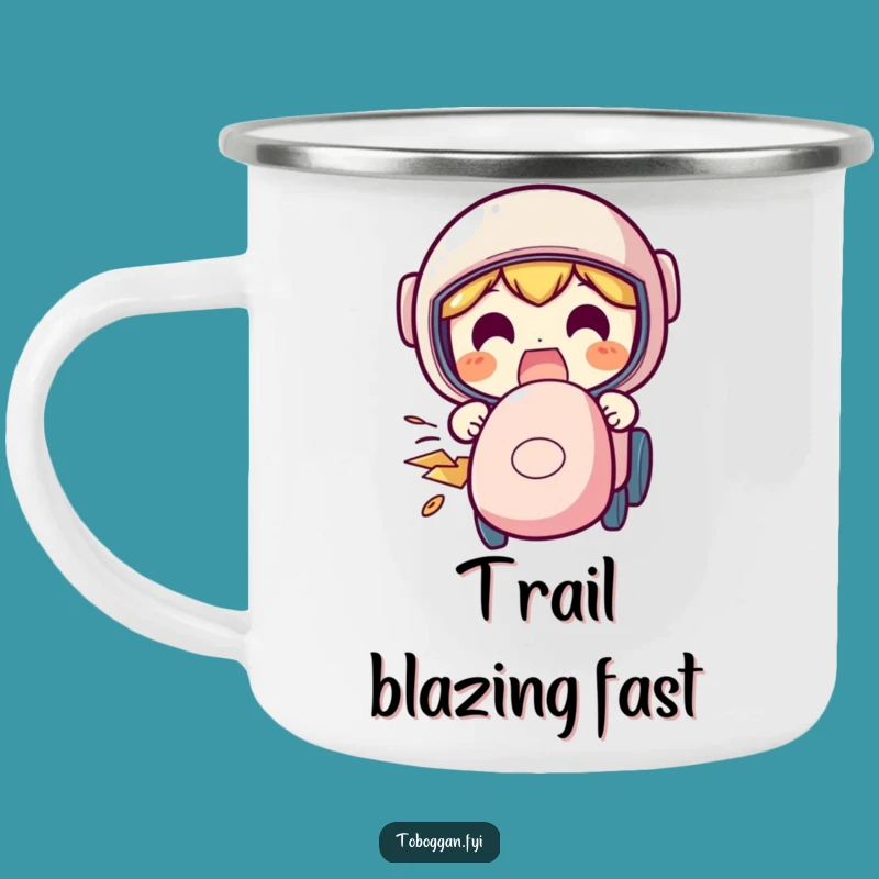 Funny Excited Speeding Camping Mug - Outdoor Thrill Drinkware Gift