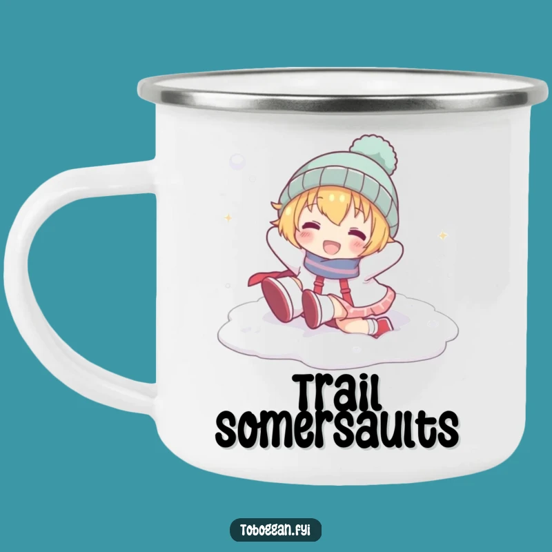 Funny Snow Tumbler Camping Mug: Adventure Fuel with a Tumble!