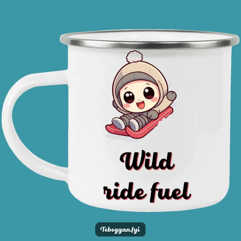 Funny Tumbing Sledder Camping Mug - Adventure & Humor