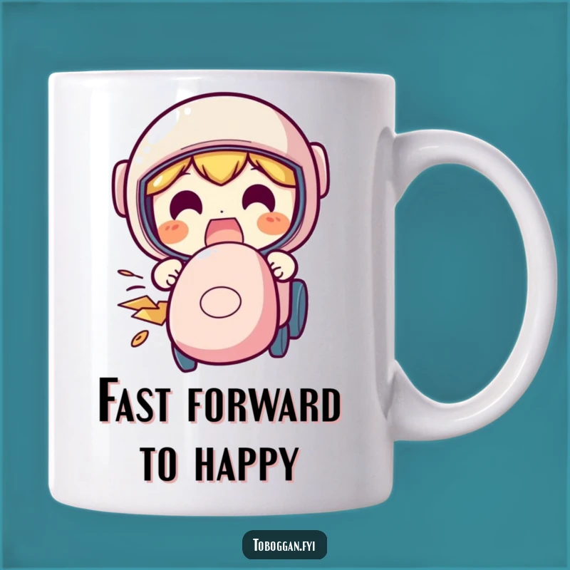 Funny Excited Speeding Mug - Thrill Ride Humor Gift