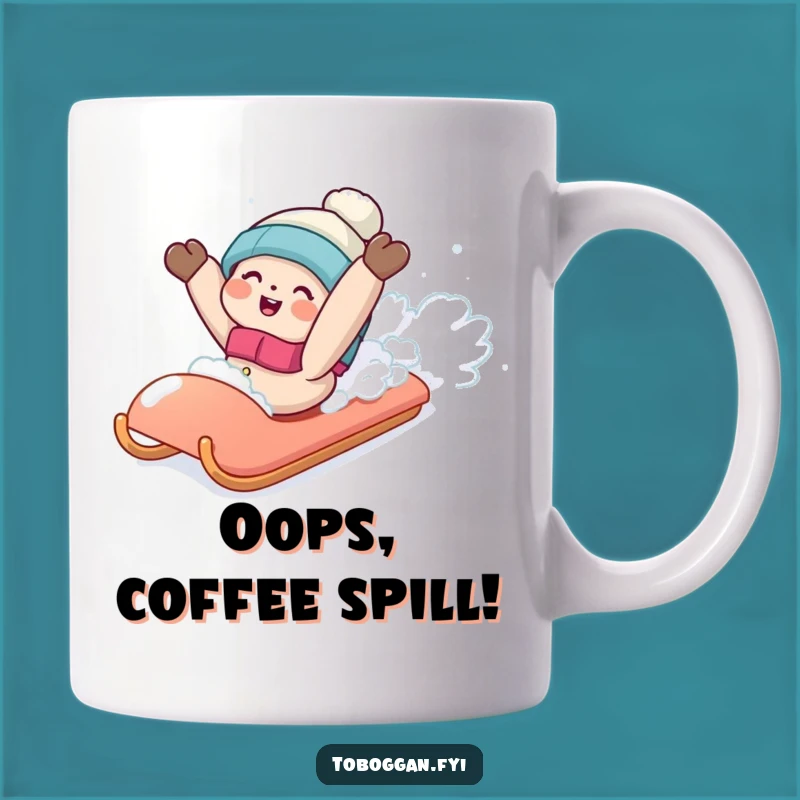 Funny Snow Fall Character Mug: Hilarious Winter Mishap Gift