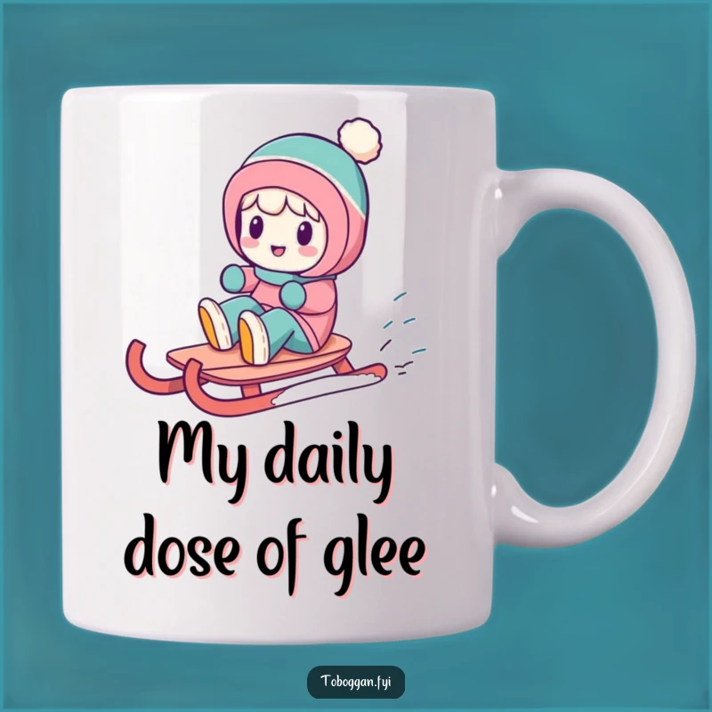 Funny Sledding Character Mug: A Hilarious Gift for Winter Fun Lovers