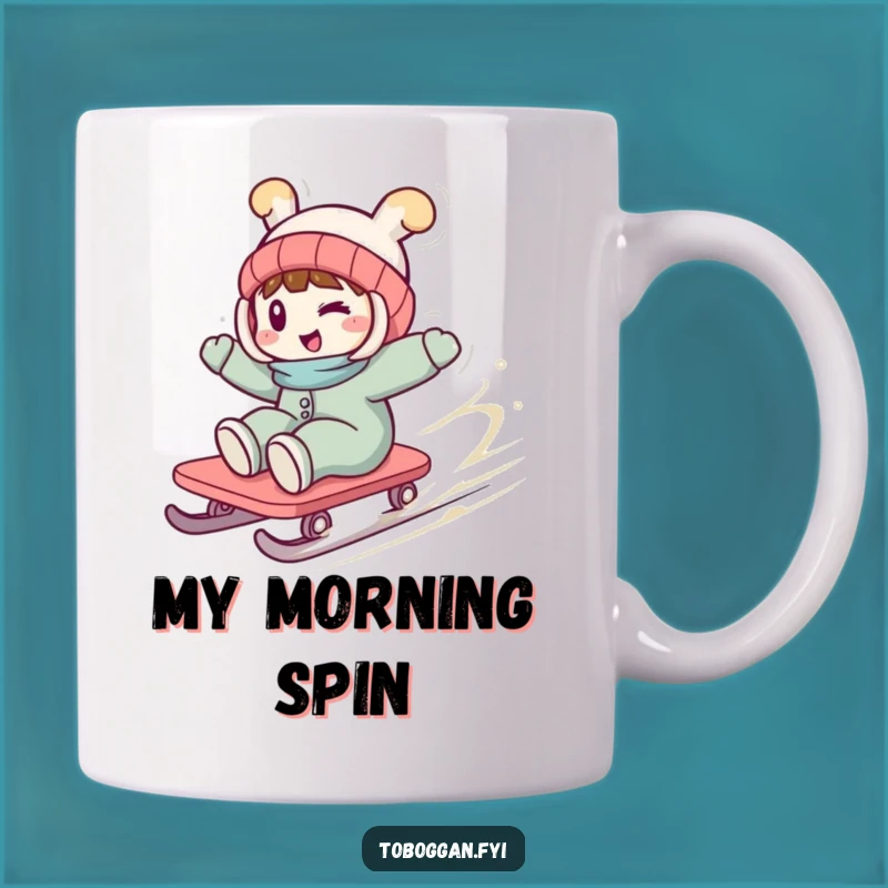 Funny Wild Toboggan Spin Mug: Embrace Fun with This Winking Character