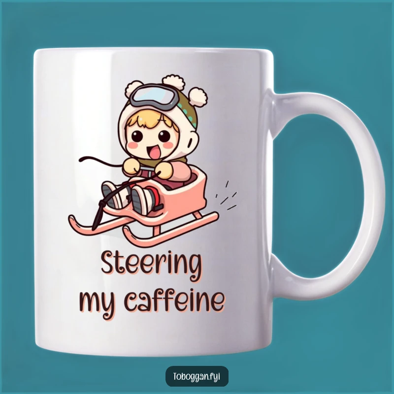 Funny Out-of-Control Sledder Mug: Hilarious Gift for Clumsy Adventurers