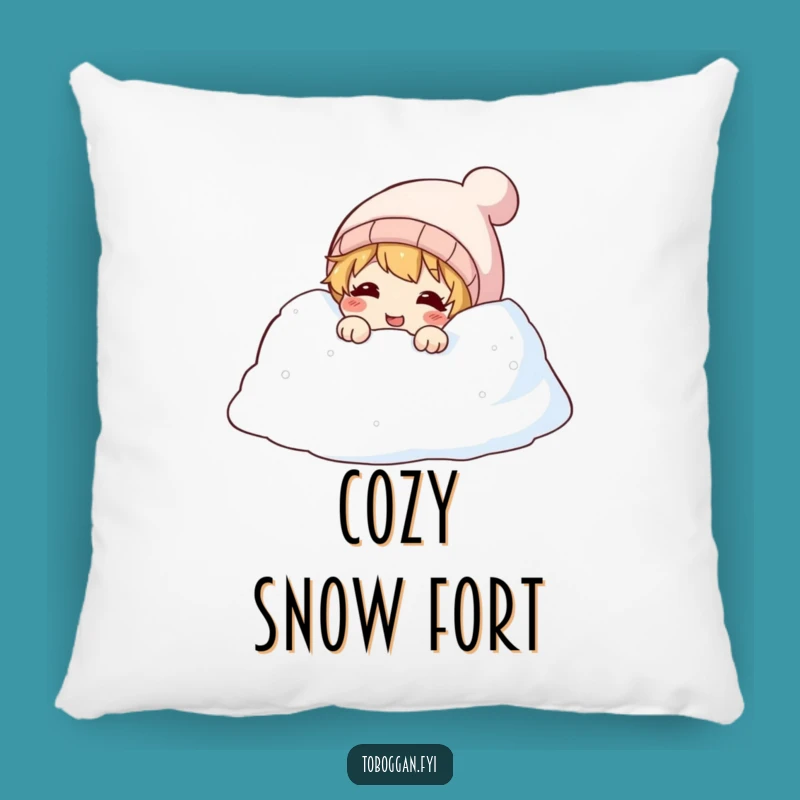 Cozy Funny Snowdrift Giggle Pillow: Cuddle Up with Winter's Playful Secret
