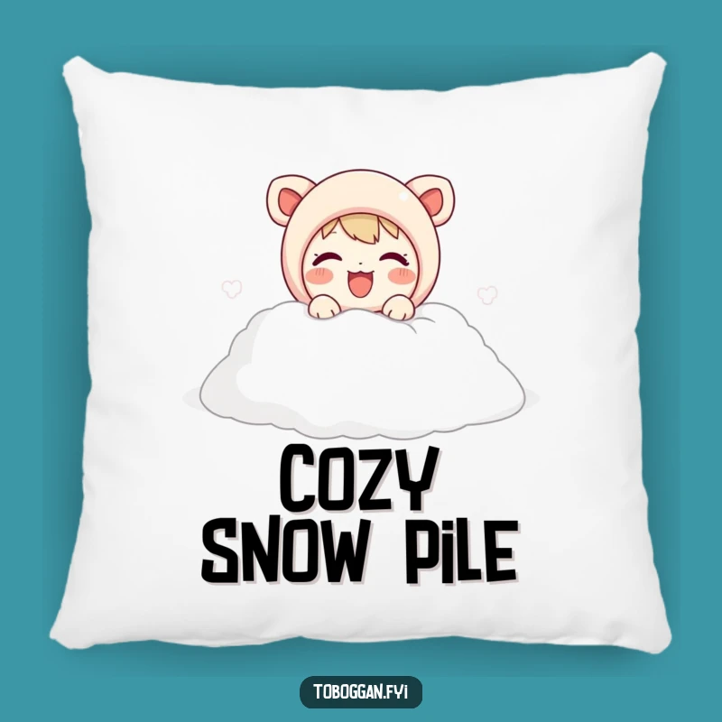 Funny Snow Joy Character Pillow - Comfy & Hilarious Winter Decor