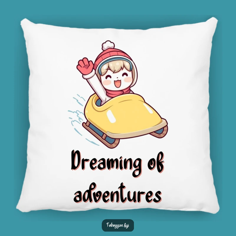 Funny Toboggan Wave Pillow: Cozy Enthusiasm Accent, Hilarious Home Decor