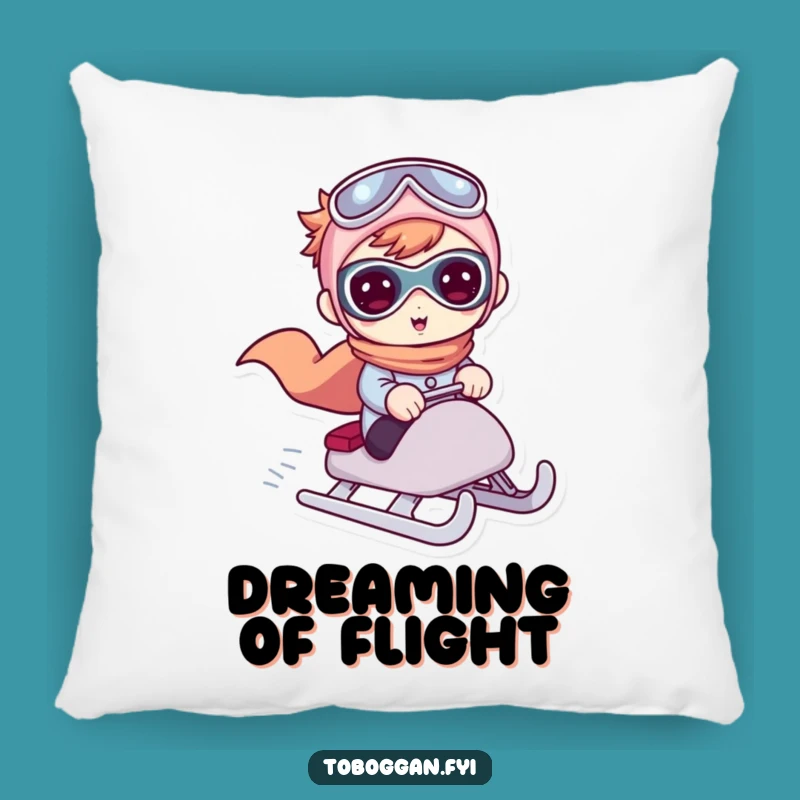 Funny Superhero Sledder Pillow - Comfy & Hilarious Winter Hero Decor