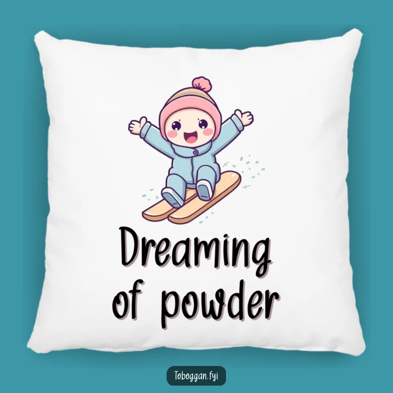 Funny Snowy Slope Surfer Pillow: Cozy Comfort with Winter Thrills, Wonderful Funny Gift