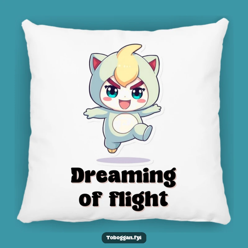 Funny Action Jumper Pillow: Cozy Determined Comfort, Sporty Gift!