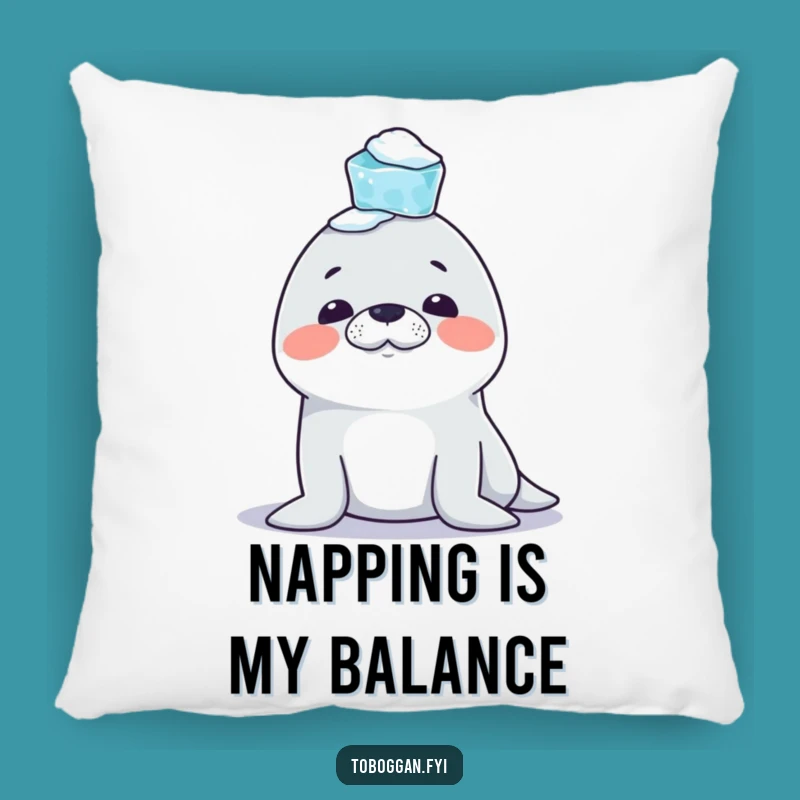 Funny Seal Pillow: Cozy Mischief and Icy Balance!