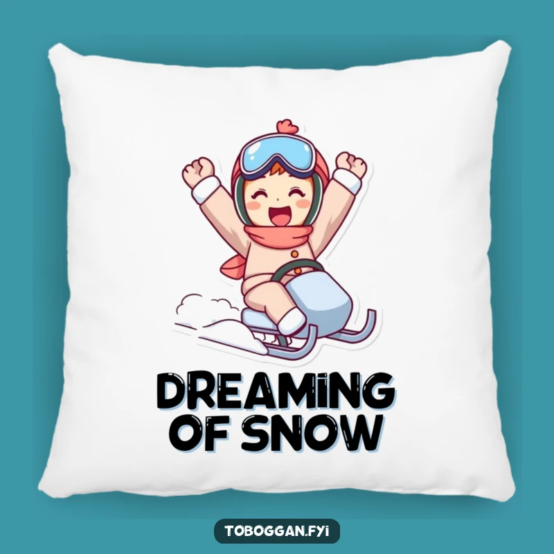 Funny Sled Ride Triumph Pillow - Cozy Celebration Cushion Gift