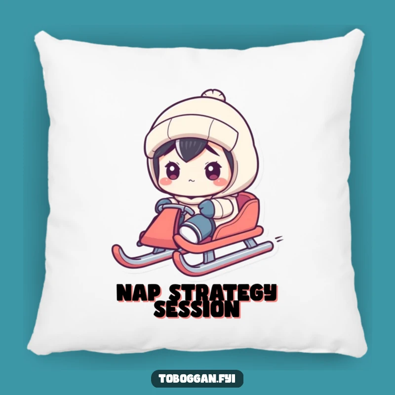 Funny Sled Steering Pillow: Cozy Focus Accent, Hilarious Home Decor Gift