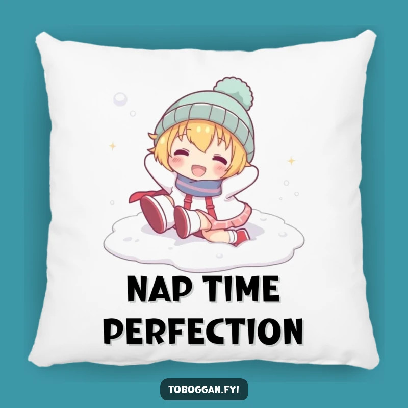 Funny Snow Tumbler Pillow: Snuggle Up with Snowy Smiles!