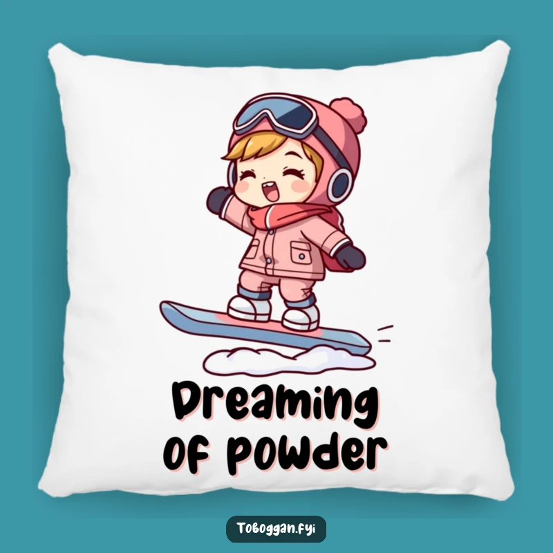 Funny Snowboarder Pillow: Cozy Character Balancing, Hilarious Home Decor Gift!