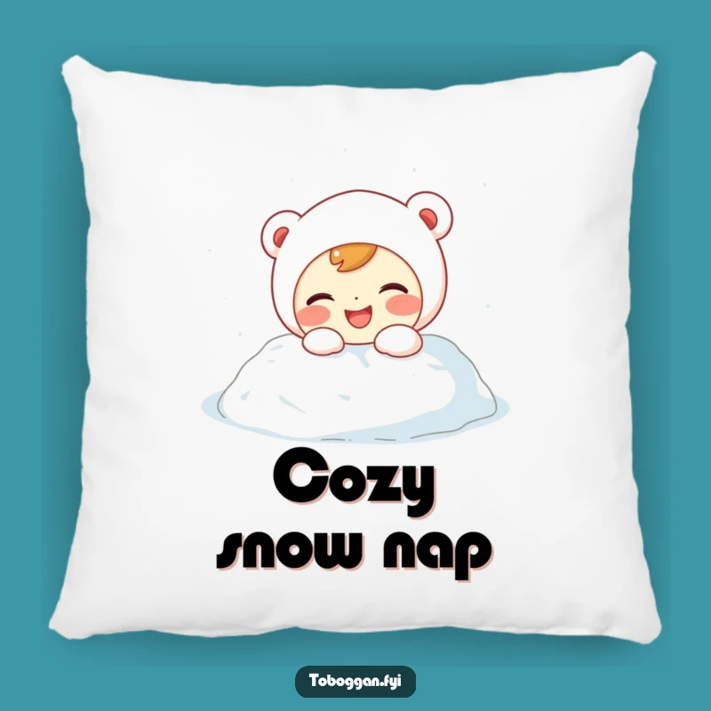 Funny Snowdrift Pillow: Giggling Character Comfort - Snuggle with Funny Gift!
