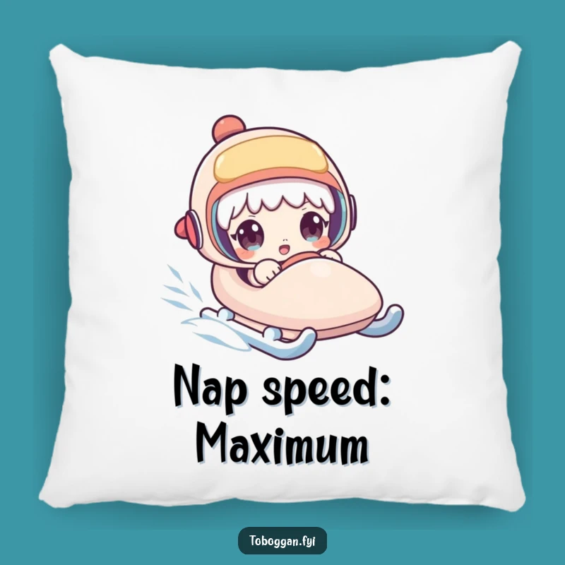 Funny Surprised Sledder Pillow - Comfy & Hilarious Reaction Accent!