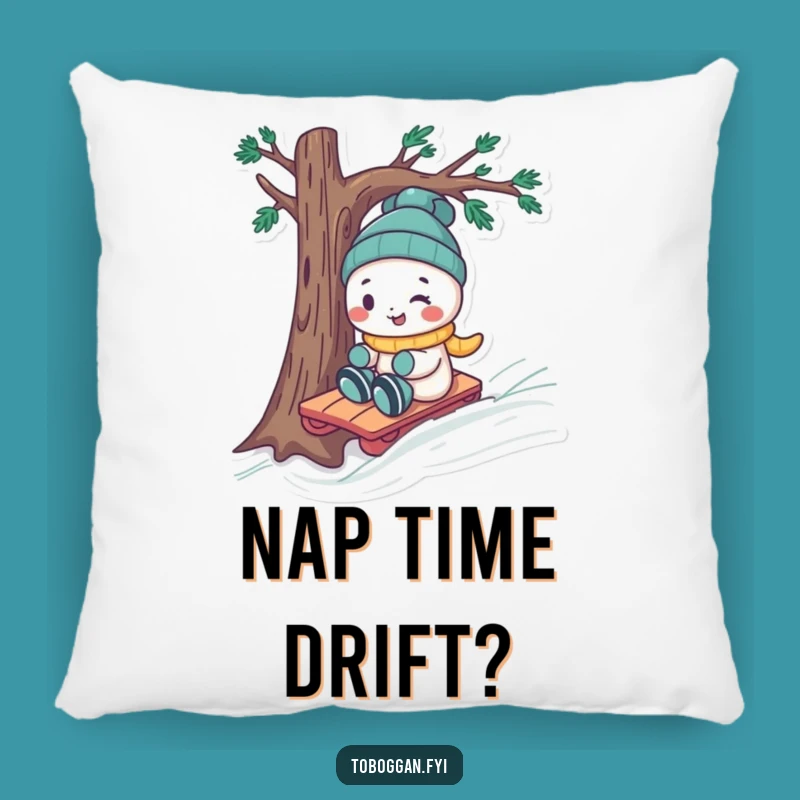 Funny Toboggan Tree Dodge Pillow: Cozy Up with Winter Laughs, Wonderful Funny Gift