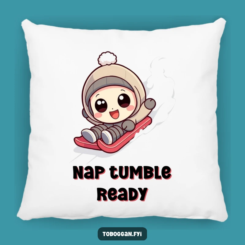 Funny Tumbing Sledder Pillow - Cozy Hilarious Comfort