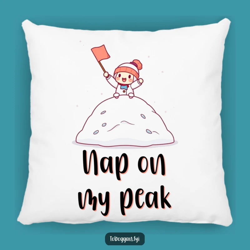 Funny Snowdrift Champion Pillow: Snuggle Up with This Cheerful Character