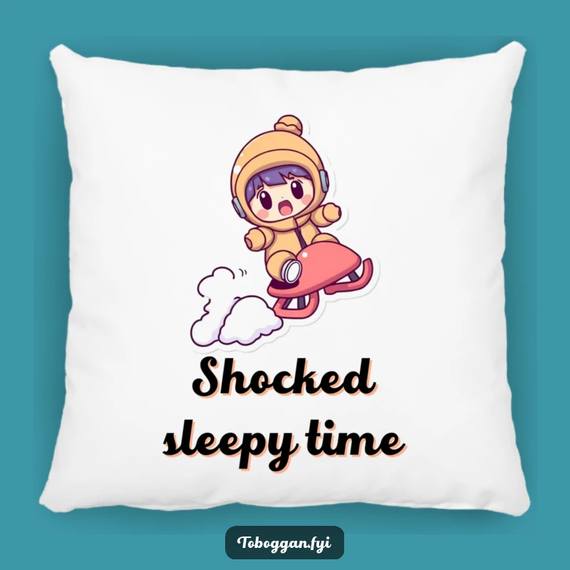 Funny Shocked Sledder Pillow: Snuggle Up with Surprising Comfort