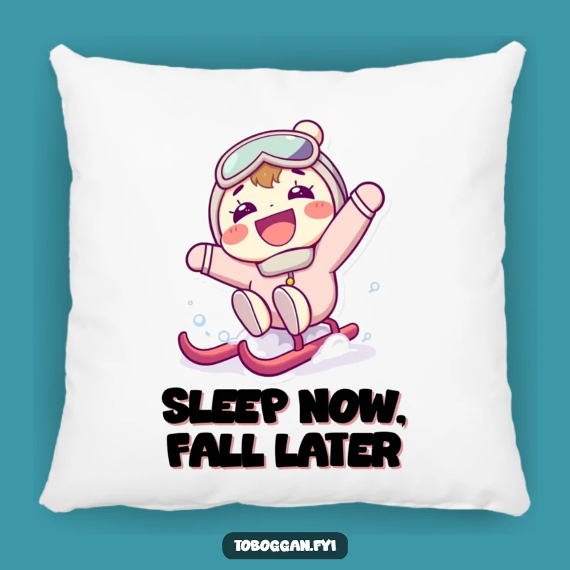 Funny Sledding Surprise Pillow: Comfy Character Cushion for Laughs