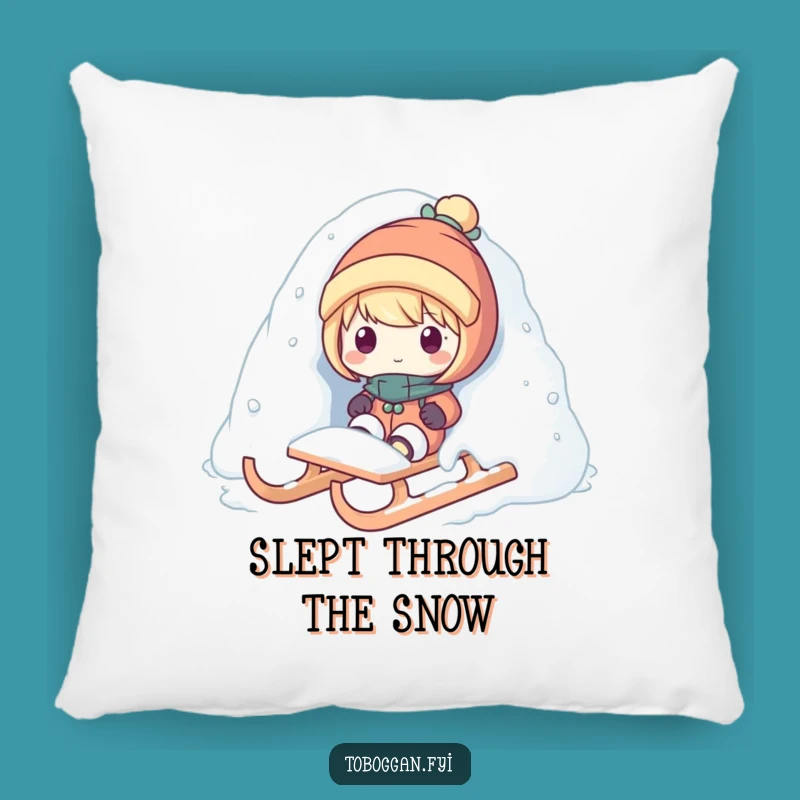 Funny Snow Surprise Pillow - Cozy Winter Cushion, Adorable Gift